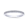 Straight Wedding Ring in 14k White Gold with Round Natural Diamond at Gabriel & Co.