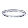 Straight Wedding Ring in 14k White Gold with Round Natural Diamond at Gabriel & Co.
