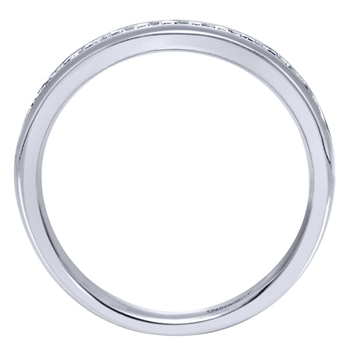 Carey - Channel  Classic Diamond Ring in 14K White Gold - Shot 2