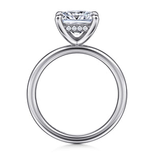 Cari - 14K White Gold Hidden Halo Princess Diamond Engagement Ring