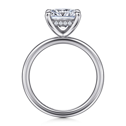 Cari - 14K White Gold Hidden Halo Princess Diamond Engagement Ring