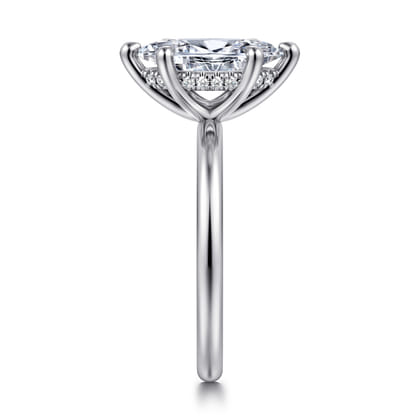 Cari - 14K White Gold Marquise Shape Diamond Engagement Ring