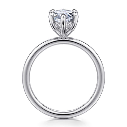 Cari - 14K White Gold Marquise Shape Diamond Engagement Ring