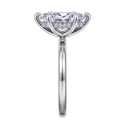 Cari - 14K White Gold Marquise Shape Diamond Engagement Ring