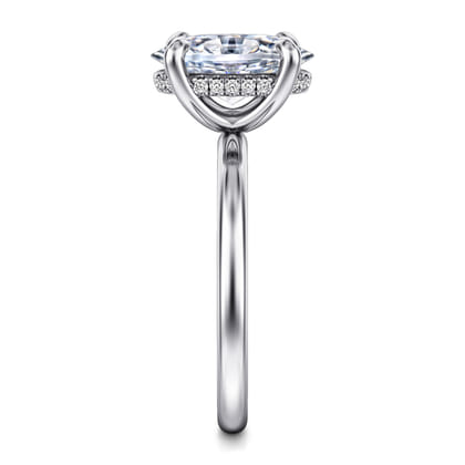 Cari - 14K White Gold Oval Diamond Engagement Ring