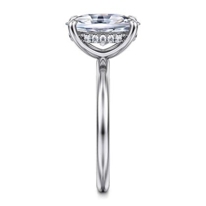 Cari - 14K White Gold Oval Diamond Engagement Ring