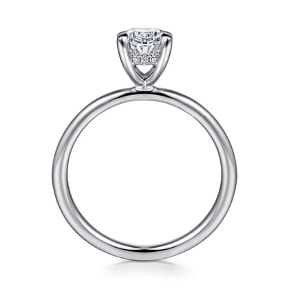 Cari - 14K White Gold Oval Diamond Engagement Ring
