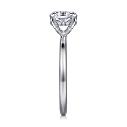 Cari - 14K White Gold Oval Diamond Engagement Ring