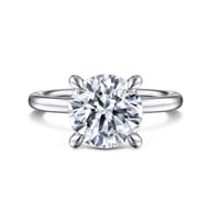 Cari - 14K White Gold Round Diamond Engagement Ring