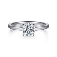 Cari - 14K White Gold Round Diamond Engagement Ring