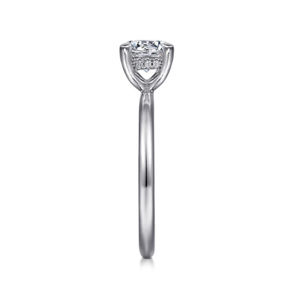 Cari - 14K White Gold Round Diamond Engagement Ring