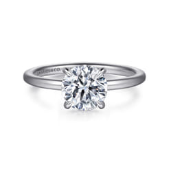 Cari - 14K White Gold Round Diamond Engagement Ring