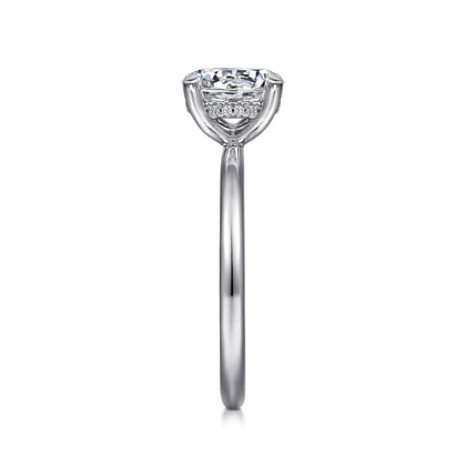 Cari - 14K White Gold Round Diamond Engagement Ring
