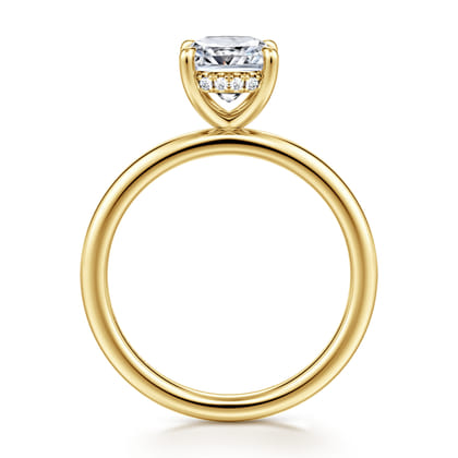 Cari - 14K Yellow Gold Cushion Diamond Engagement Ring