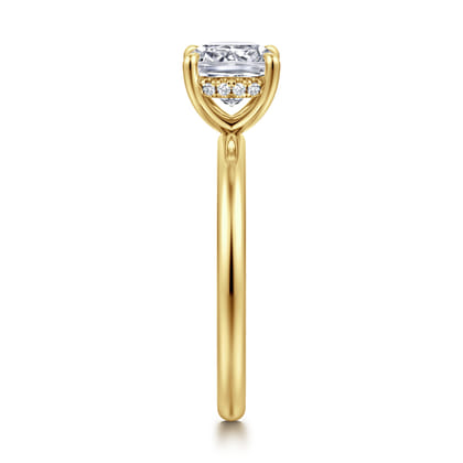 Cari - 14K Yellow Gold Cushion Diamond Engagement Ring