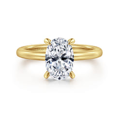 Cari - 14K Yellow Gold Oval Diamond Engagement Ring