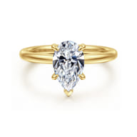 Cari - 14K Yellow Gold Pear Shape Diamond Engagement Ring