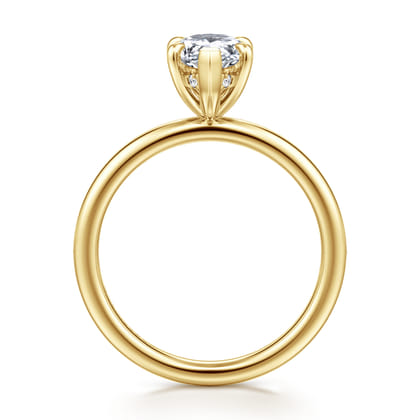 Cari - 14K Yellow Gold Pear Shape Diamond Engagement Ring