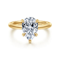 Cari - 14K Yellow Gold Pear Shape Diamond Engagement Ring