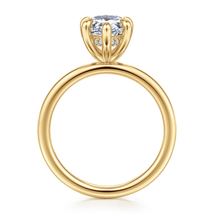 Cari - 14K Yellow Gold Pear Shape Diamond Engagement Ring