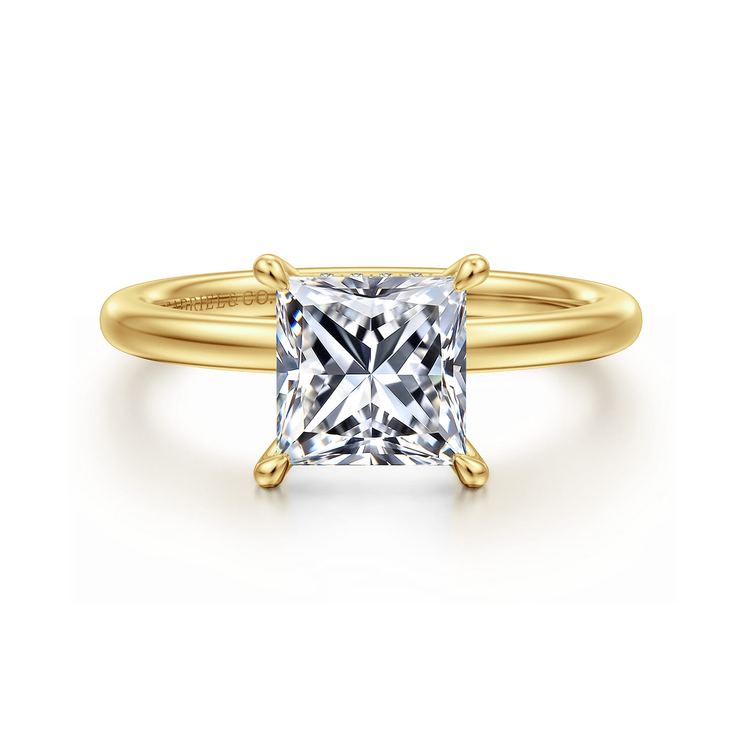 Cari - 14K Yellow Gold Princess Diamond Engagement Ring