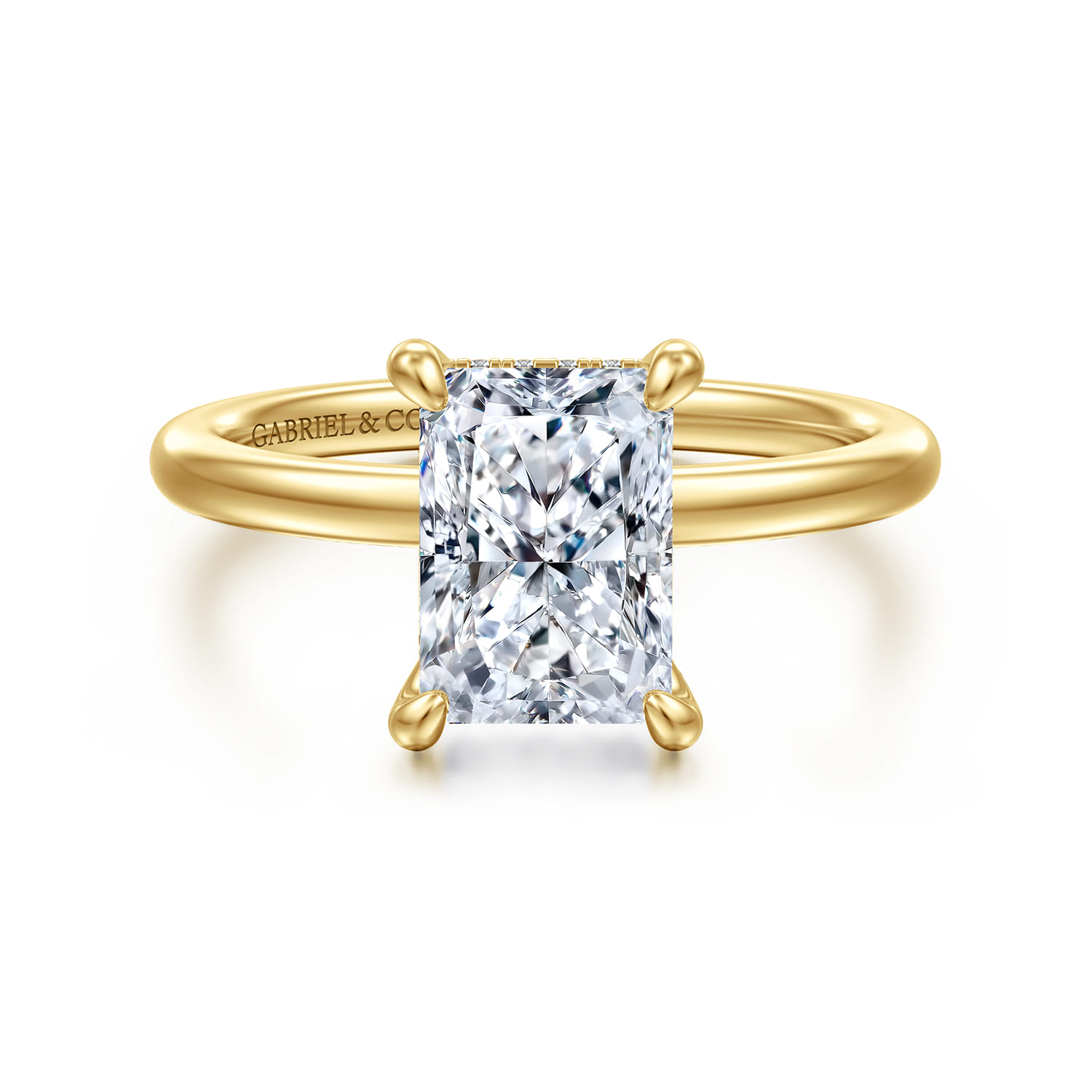 Cari - 14K Yellow Gold Radiant Cut Diamond Engagement Ring