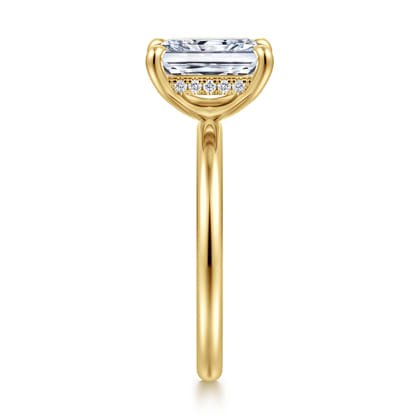Cari - 14K Yellow Gold Radiant Cut Diamond Engagement Ring