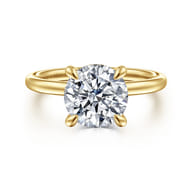 Cari - 14K Yellow Gold Round Diamond Engagement Ring