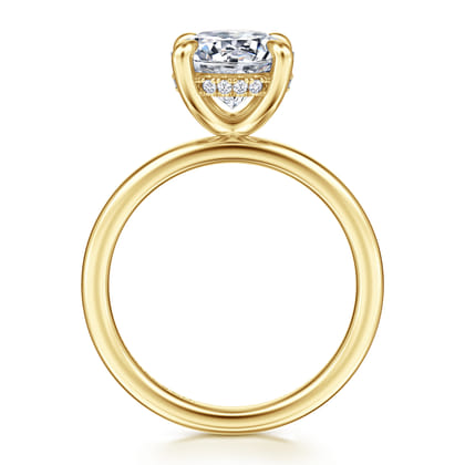 Cari - 14K Yellow Gold Round Diamond Engagement Ring
