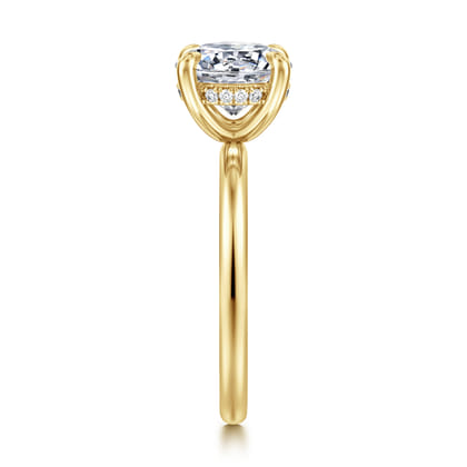 Cari - 14K Yellow Gold Round Diamond Engagement Ring