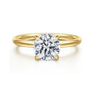 Cari - 14K Yellow Gold Round Diamond Engagement Ring