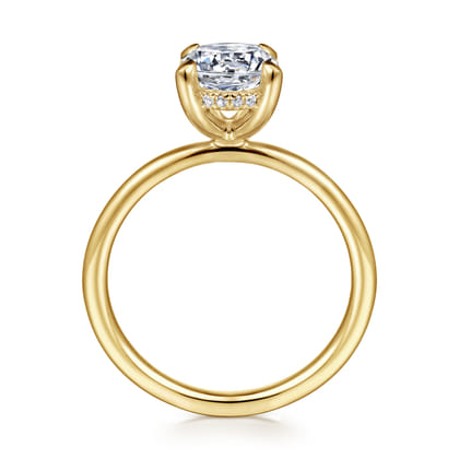 Cari - 14K Yellow Gold Round Diamond Engagement Ring