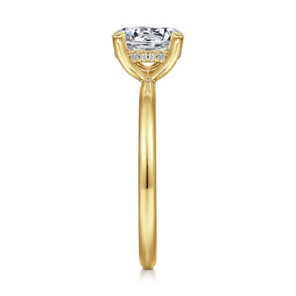 Cari - 14K Yellow Gold Round Diamond Engagement Ring