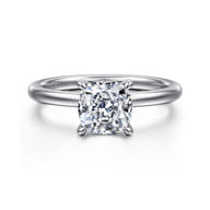 Cari - 18K White Gold Cushion Cut Diamond Engagement Ring