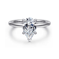 Cari - 18K White Gold Pear Diamond Engagement Ring