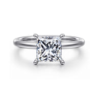Cari - 18K White Gold Princess Cut Diamond Engagement Ring