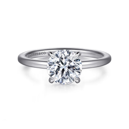 Cari - 18K White Gold Round Diamond Engagement Ring