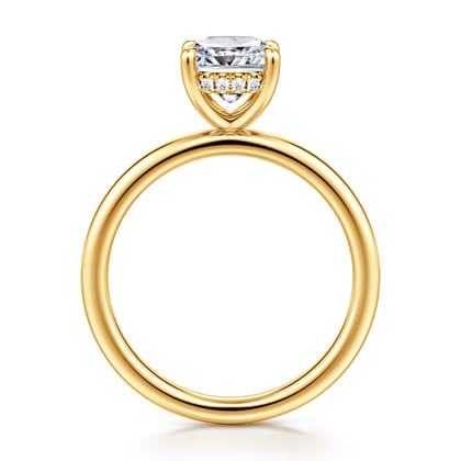 Cari - 18K Yellow Gold Cushion Cut Diamond Engagement Ring