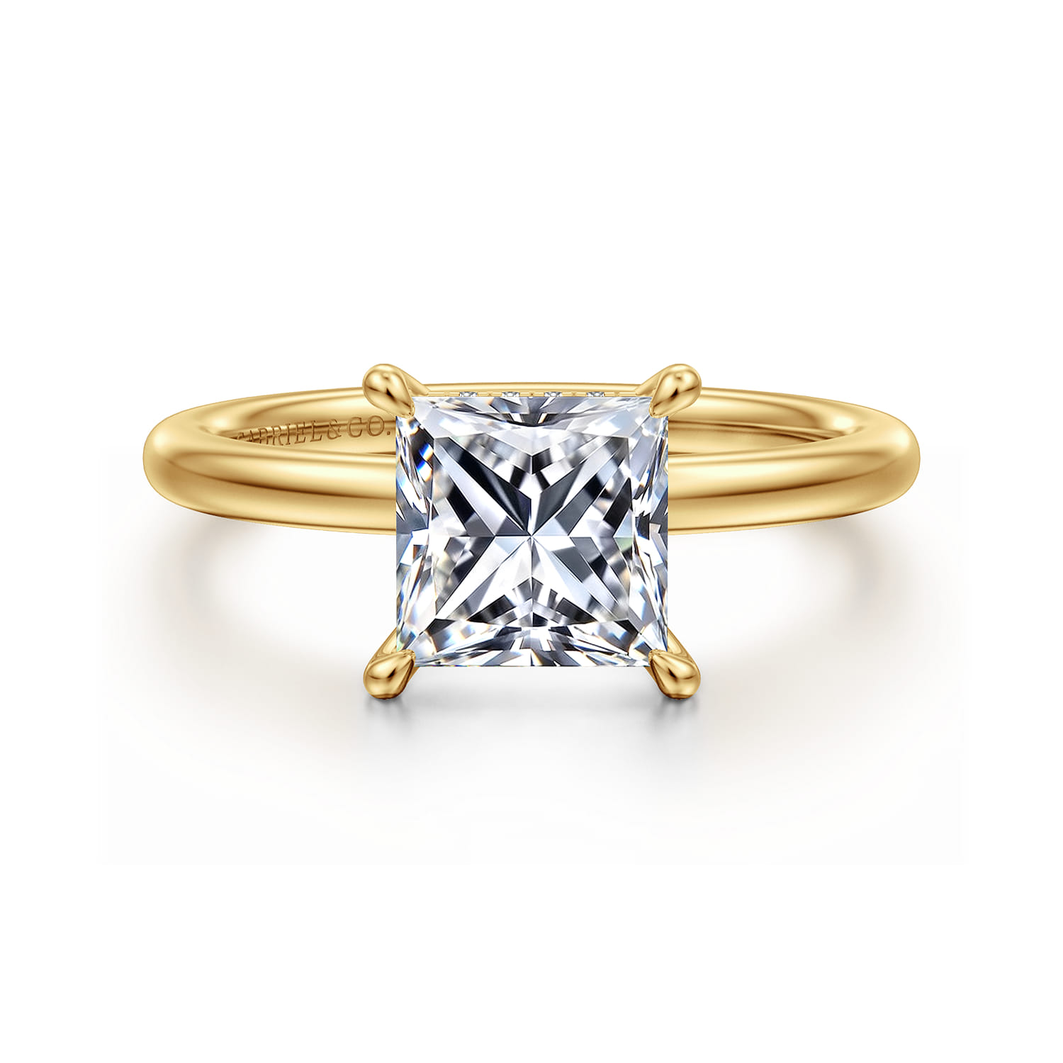 Cari - 18K Yellow Gold Princess Cut Diamond Engagement Ring