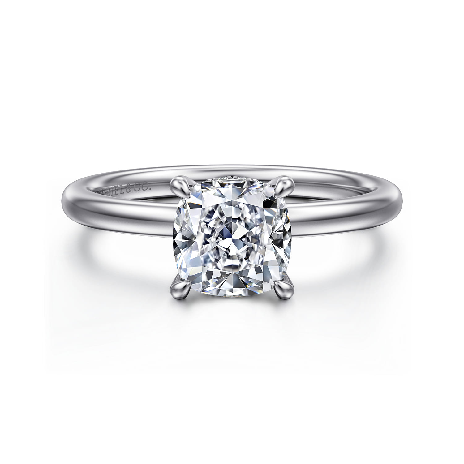 Cari - Platinum Cushion Diamond Engagement Ring