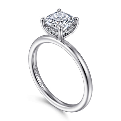 Cari - Platinum Cushion Diamond Engagement Ring