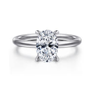 Cari - Platinum Oval Diamond Engagement Ring