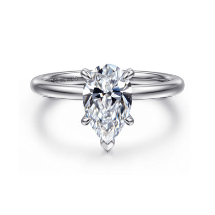 Cari - Platinum Pear Shape Diamond Engagement Ring