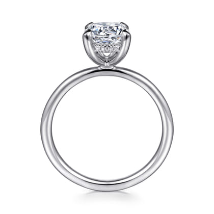 Cari - Platinum Round Diamond Engagement Ring