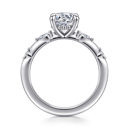 Carinna - 14K White Gold Round Diamond Engagement Ring