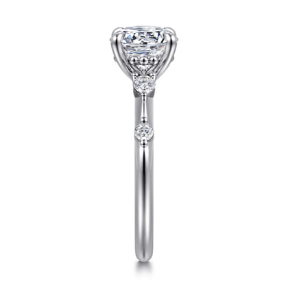 Carinna - 14K White Gold Round Diamond Engagement Ring