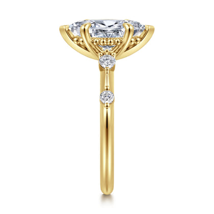 Carinna - 14K Yellow Gold Marquise Shape Diamond Engagement Ring