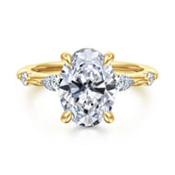 Carinna - 14K Yellow Gold Oval Diamond Engagement Ring