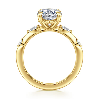Carinna - 14K Yellow Gold Oval Diamond Engagement Ring