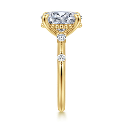 Carinna - 14K Yellow Gold Oval Diamond Engagement Ring